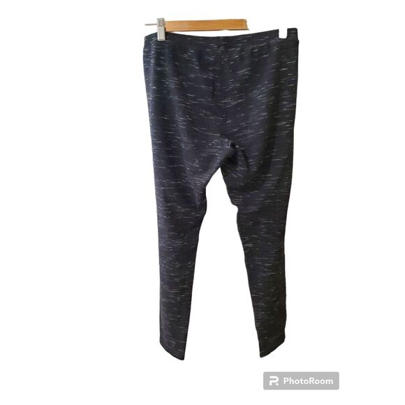 Lauren Conrad Leggings Women Size L Space Dyed Black White Pull on Elastic Waist - Picture 3 of 3